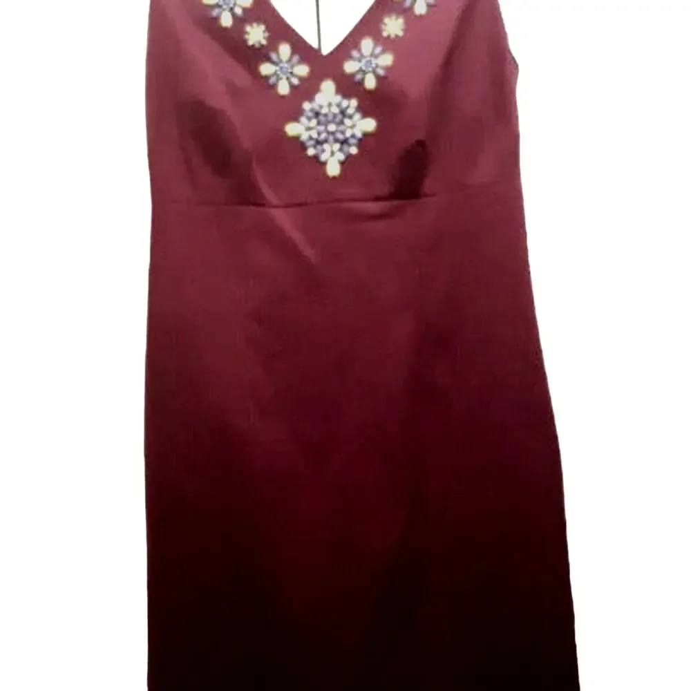 Boden NWT Sleeveless‎ Dress with Beading, Purple, Size 4